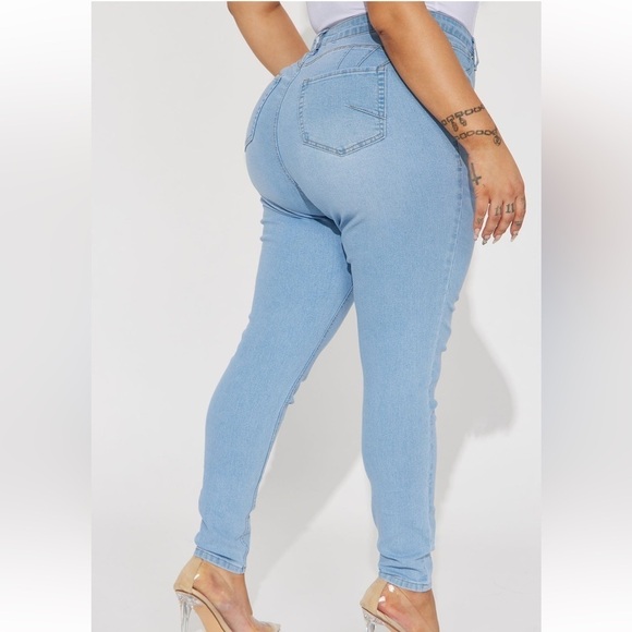 FASHION NOVA Booty Lifting High Rise Stretch Skinny Jeans Size 15 NWT - Picture 7 of 7